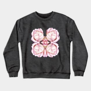 Four pink color delicate roses with centered glitter Crewneck Sweatshirt